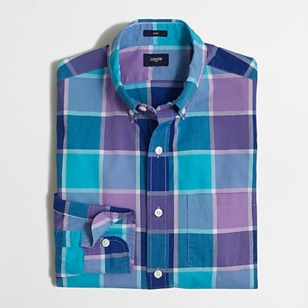 Factory slim lightweight shirt in multi-pattern